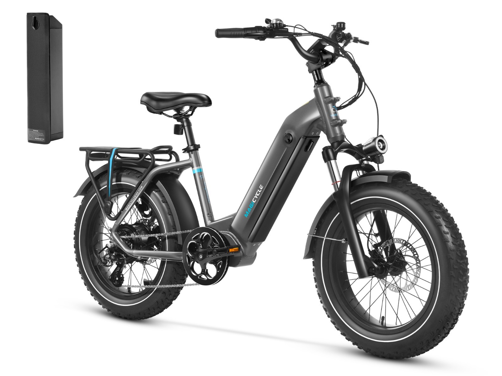 Combo Sale - Magicycle Ocelot Pro Long Range Step-Thru Fat Tire Electric Bike With Second 52V 20Ah Battery