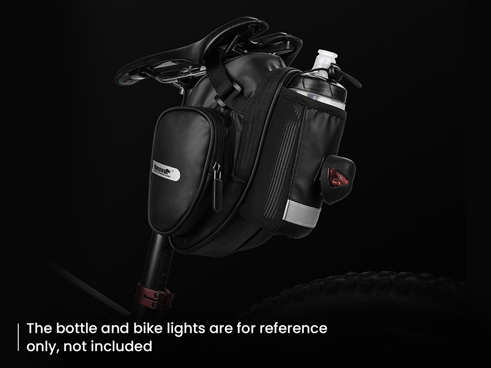 Bike Saddle Bag Bike Storage Bag with Water Bottle Holder