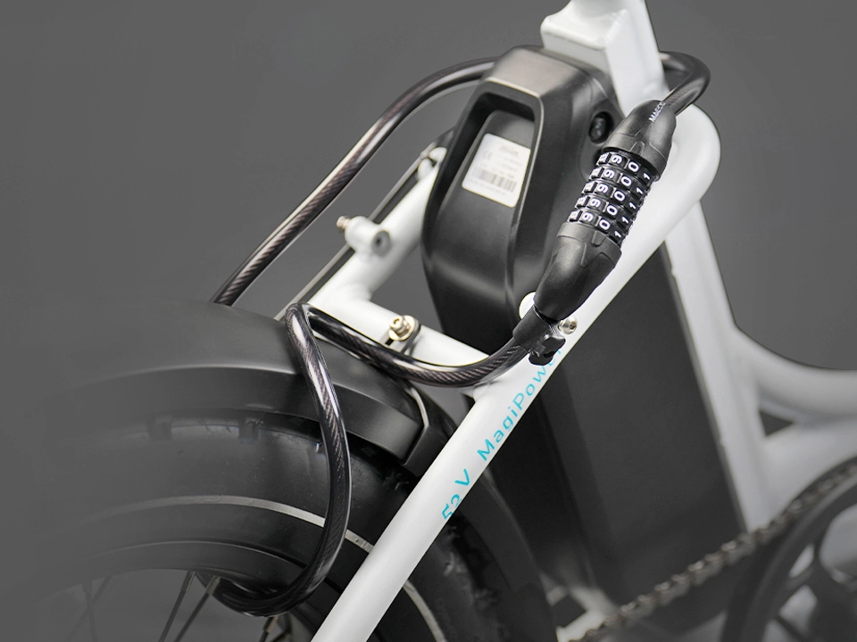 Electric bicycle accessories helmet lock